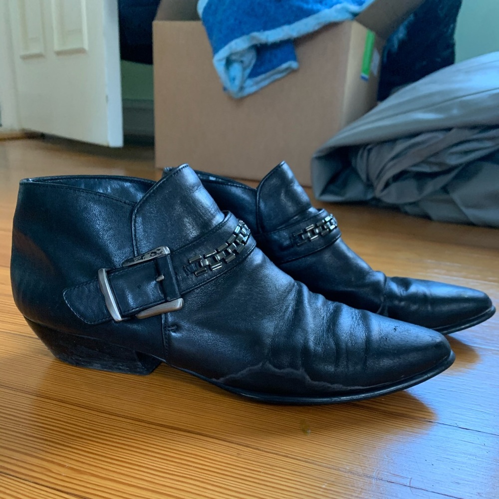 Black lucky brand booties women’s size 8